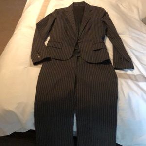 Brown pinstrip suit
